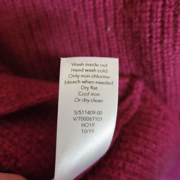 Athleta Sweater Women's XS Pink Mulberry Turin Wool Cashmere Blend Pullover - Picture 11 of 12